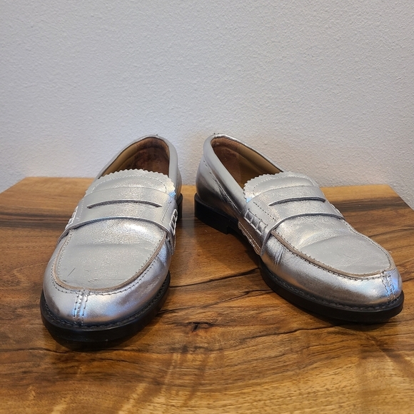 Golden Goose Jerry Metallic Silver Penny Loafer - Picture 2 of 16